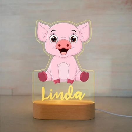 Children Lighting - Personalized Animal Night Light Custom Name Acrylic Lamp for Kids Bedroom SW-36210346 - SWEET-LIGHTS