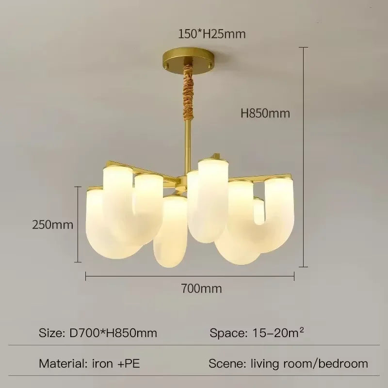 Pendant Light - Vintage Glass Luxury U Shaped Light for Dining Room and Kitchen SW-36210458 - SWEET-LIGHTS
