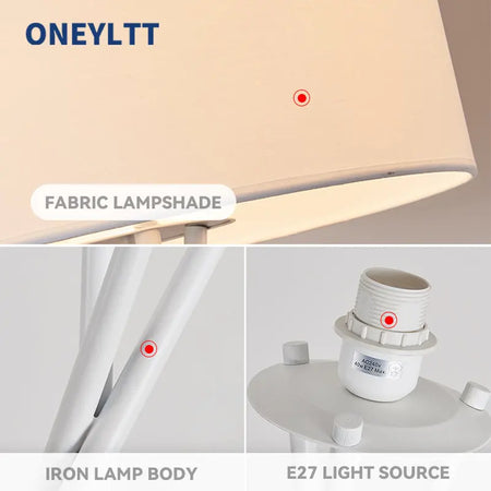 Floor Lamp - Scandinavian Fabric Led Tripod Design Light SW-36210347 - SWEET-LIGHTS