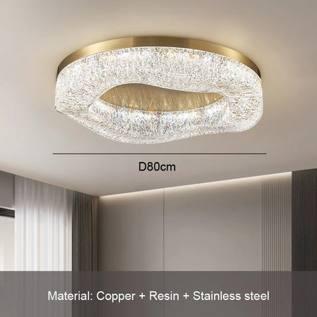 Ceiling Light - AiPaiTe Gold Rounded Copper Chandelier SW-36210579 - SWEET-LIGHTS