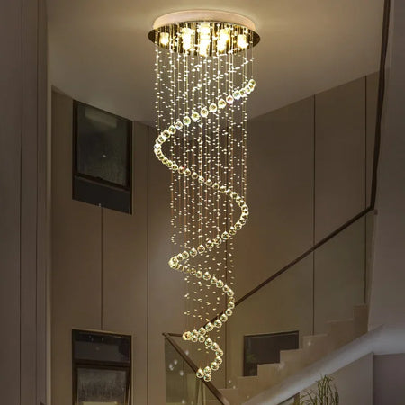 Chandelier - New Modern LED K9 Crystal Double Staircase Lamp SW-36210347 - SWEET-LIGHTS