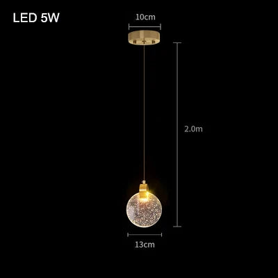 Pendant Light - Modern Bubble Crystal Indoor Hanging Lamp For Dining Room Bedroom Cafe SW-36210003 - SWEET-LIGHTS