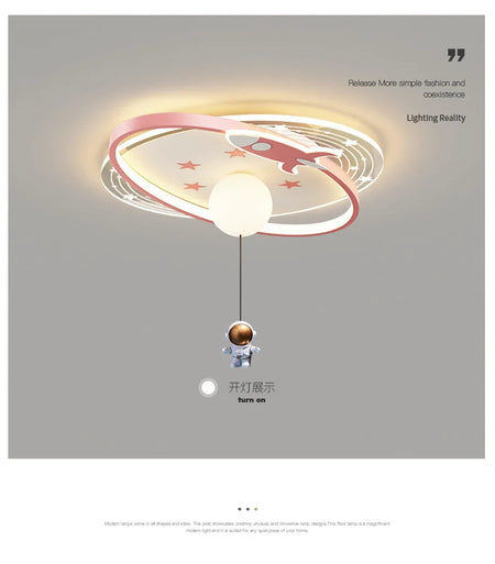 Children Lighting - Modern Astronaut Led Ceiling Lights Chandelier for Kids Room SW-36210435 - SWEET-LIGHTS