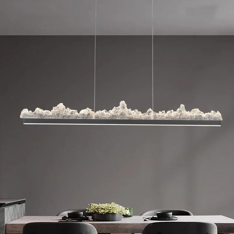 Pendant Light - Italian Minimalist Iceberg Chandeliers Modern Luxury Long Strip Hanging Lights for Bedroom Dining Room Kitchen Island Led Lamp SW-36210123 - SWEET-LIGHTS