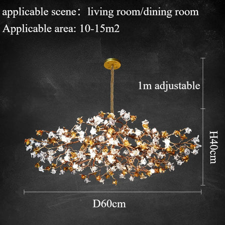 Chandelier - Style Vintage Copper Flower LED Light SW-36210458 - SWEET-LIGHTS