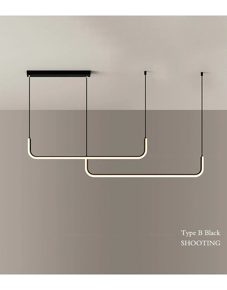Pendant Light - Modern LED Strip Chandelier Gold Indoor Lamp SW-36210345 - SWEET-LIGHTS
