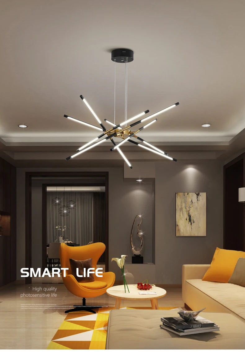 Pendant Light - Nordic Geometry Restaurant Chandelier LED Remote SW-36210789 - SWEET-LIGHTS