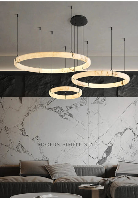 Pendant Light - LED Dimmable Natural Marble Chandelier SW-36210497 - SWEET-LIGHTS