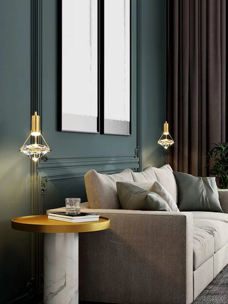 Wall Light - Modern LED Creative Diamond Crystal Wall Lamp Bedroom Bedside Living Room Sconce Indoor Lighting SW-36210123 - SWEET-LIGHTS