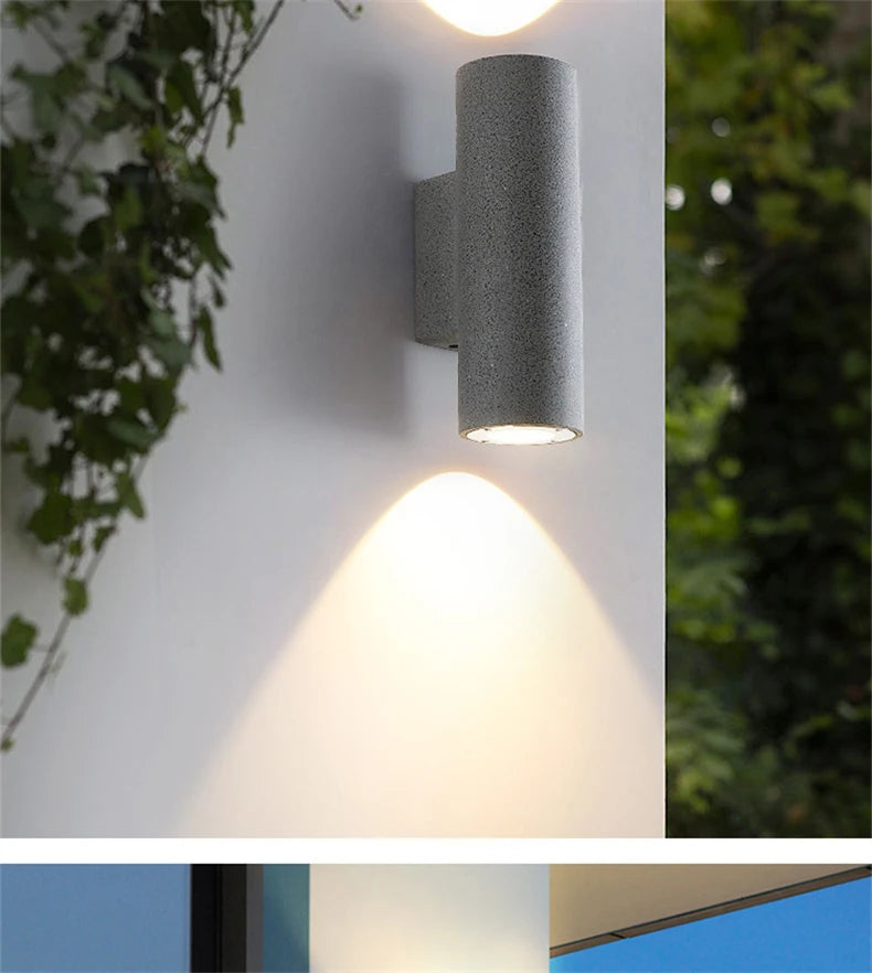 Outdoor Light - Industrial Concrete Wall Light Outdoor Waterproof Villa Garden Double Head Sconce Spotlight LED SW-36210345 - SWEET-LIGHTS