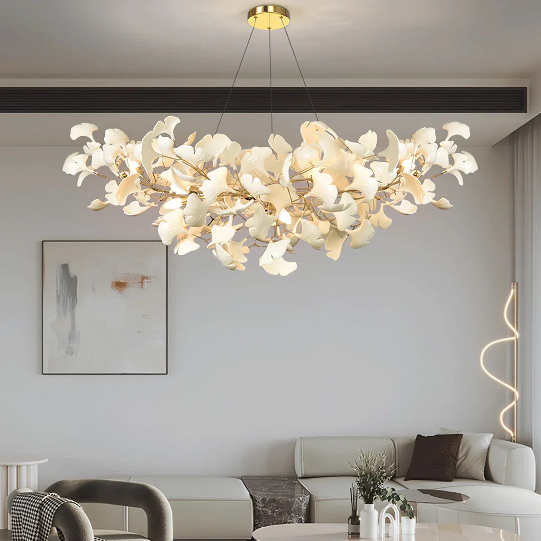 Chandelier - Nordic Modern Long Ginko Leaf Pendant Light for Living Room Dining Room Bedroom Kitchen SW-36210478 - SWEET-LIGHTS