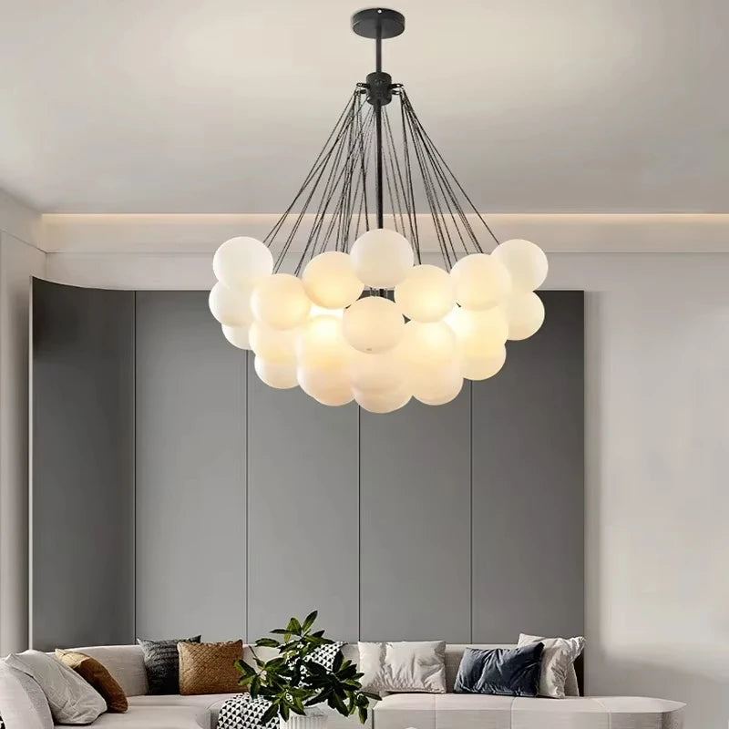Pendant Light - 37 Glasses Bubble Chandeliers Frosted Milky White Glass Colorful Pendant Lighting for Dining Room Decor SW-36210345 - SWEET-LIGHTS