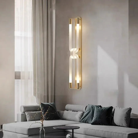 Wall Light - Nordic Art Design LED Wall Lights Gold Black Metal White Acrylic Tube Home Deco Wall Decor SW-36210478 - SWEET-LIGHTS