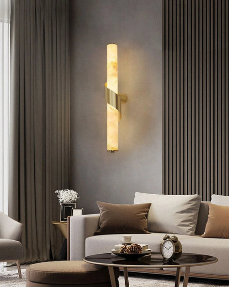 Wall Light - Art Deco Natural Marble Dimmable Copper LED Sconce SW-36210789 - SWEET-LIGHTS
