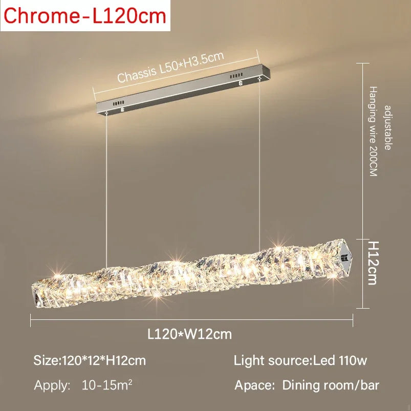 Pendant Light - Modern Strip Led Ceiling Chandelier Luxury Crystal Design Art Lamp SW-36214567 - SWEET-LIGHTS