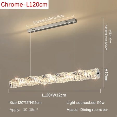 Pendant Light - Modern Strip Led Ceiling Chandelier Luxury Crystal Design Art Lamp SW-36214567 - SWEET-LIGHTS