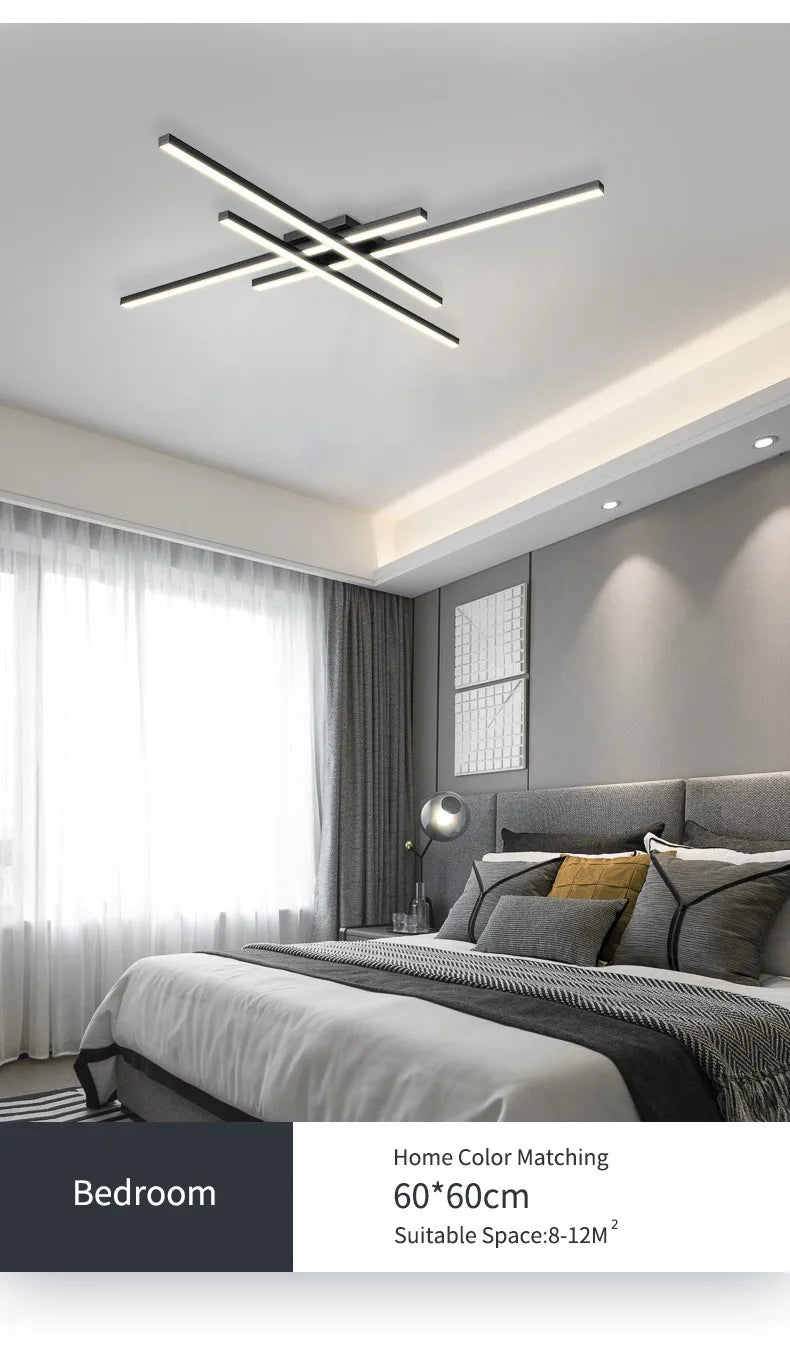 Ceiling Light - Black Chandelier LED Nordic Minimalist Lamp SW-36210457 - SWEET-LIGHTS