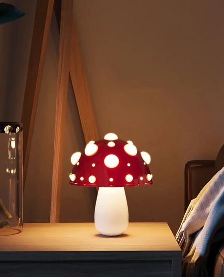 Table Lamp - Fly Amanita Mushroom Lamp with Dual Color LED G9 Bulb USB Rechargeable Desk Light SW-36210458 - SWEET-LIGHTS