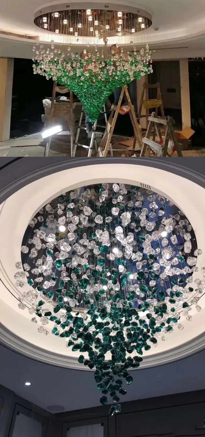 Chandelier - Large Luxury Cristal Lighting Fixtures Modern Stone Crystal LED Chandelier For Living Room Indoor Decor SW-36210347 - SWEET-LIGHTS