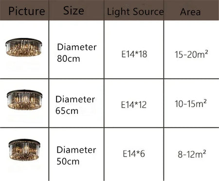 Ceiling Light - Luxury Round Modern Crystal Black E14 Lamp SW-36210478 - SWEET-LIGHTS