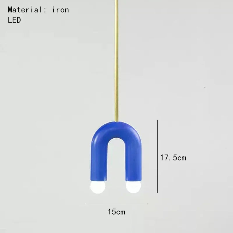 Pendant Light - Long Arch Chandelier LED Multi-color Macaron Lamp SW-36210346 - SWEET-LIGHTS