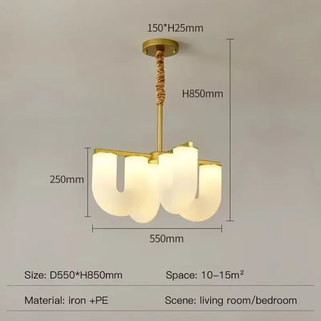 Pendant Light - Vintage Glass Luxury U Shaped Light for Dining Room and Kitchen SW-36210458 - SWEET-LIGHTS