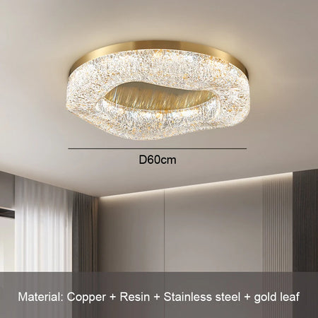 Ceiling Light - AiPaiTe Gold Rounded Copper Chandelier SW-36210579 - SWEET-LIGHTS