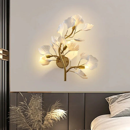 Wall Light - Creative Foyer Nordic Bedroom Ginkgo Leaf Lamp SW-36210234 - SWEET-LIGHTS