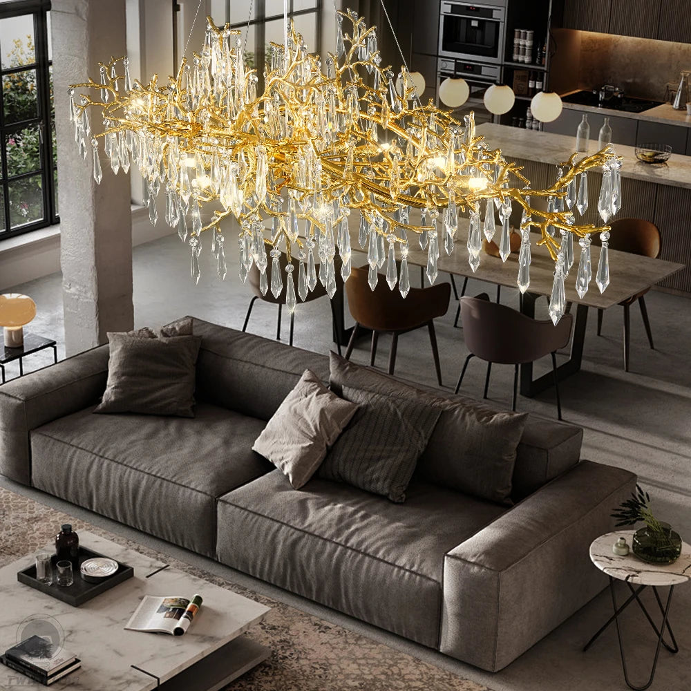 Chandelier - Modern Luxury Crystal Chandelier Gold For Kitchen Dining Living Room Bedroom SW-36210458 - SWEET-LIGHTS