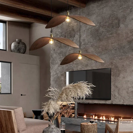 Pendant Light - Modern Wabi Sabi Walnut Chandeliers Home Lights SW-36210567 - SWEET-LIGHTS
