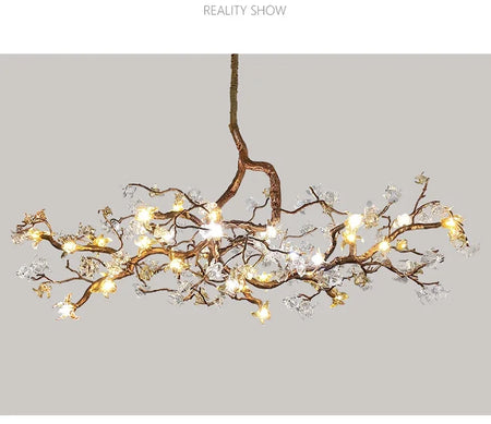 Chandelier - Style Vintage Copper Flower LED Light SW-36210458 - SWEET-LIGHTS