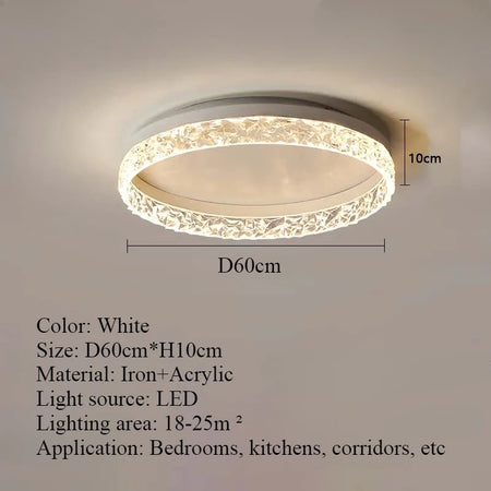 Ceiling Light - Nordic Light Luxury Circular LED Ceiling Light SW-36210457 - SWEET-LIGHTS