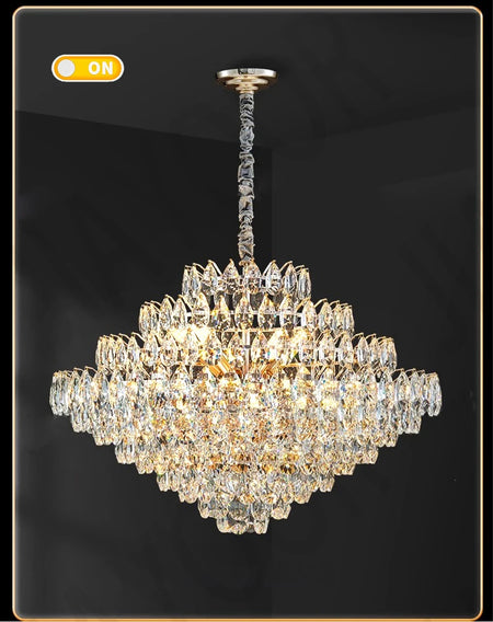 Chandelier - Luxury Crystal Big Chandeliers for Living Room Decor Modern Art Designer Luminaire Hight Ceiling Pendant Home Lamps Hall SW-36210927 - SWEET-LIGHTS