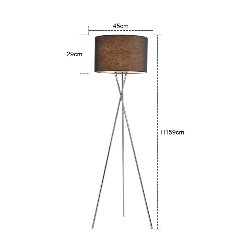 Floor Lamp - Scandinavian Fabric Led Tripod Design Light SW-36210347 - SWEET-LIGHTS