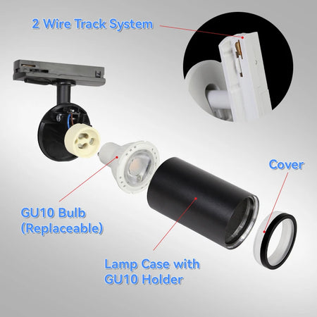 Spotlight - Led GU10 Track Light Rail Ceiling Spot Fixture SW-36210897 - SWEET-LIGHTS