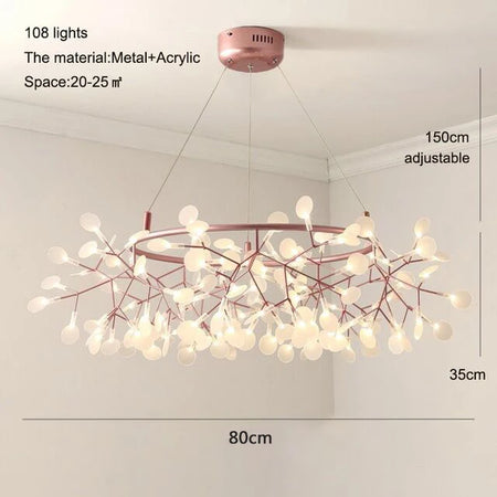 Pendant Light - Nordic Modern Firefly Chandelier Black Gold SW-36210753 - SWEET-LIGHTS
