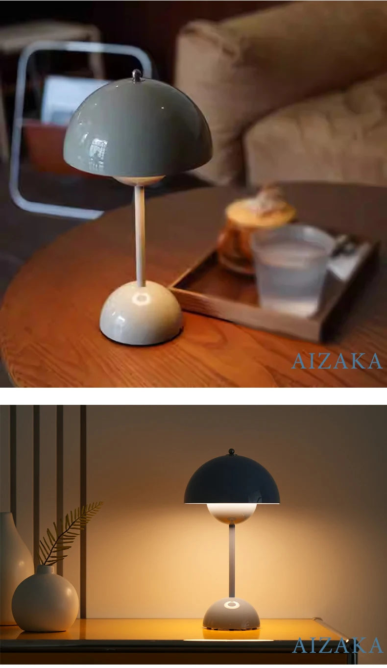 Table Lamp - Touch Control Infinitely Dimmable Mushroom Desk Lamp for Bedroom Living Room Study Cafe Restaurant SW-36210438 - SWEET-LIGHTS