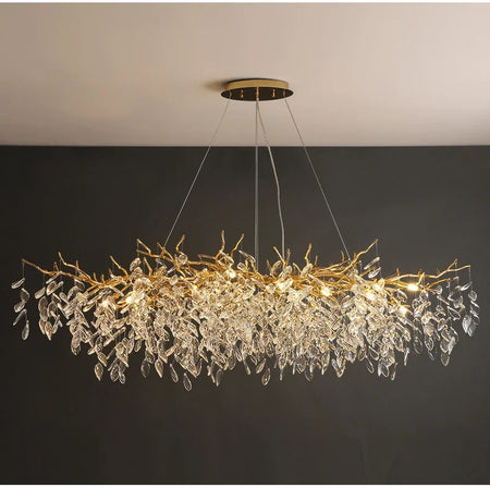 Chandelier - Luxury Gold Crystal LED Pendant Lamp Indoor Villa Lighting SW-36210457 - SWEET-LIGHTS