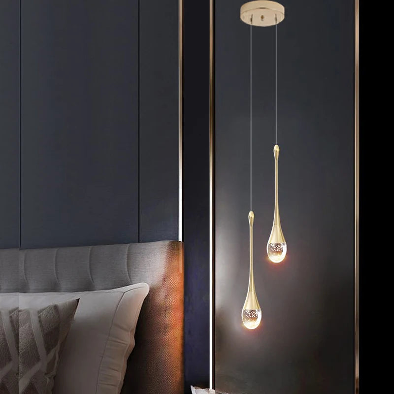 Pendant Light - Fumi Modern Crystal 1-Light Gold LED Fixture SW-36214678 - SWEET-LIGHTS