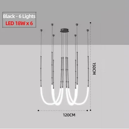Pendant Light - Nordic Modern Art Line LED Hanging Lamp for Dining Room and Living Room SW-36210567 - SWEET-LIGHTS