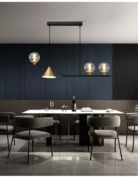 Pendant Light - Nordic Black LED Chandelier E14 Glass Ball SW-36210374 - SWEET-LIGHTS