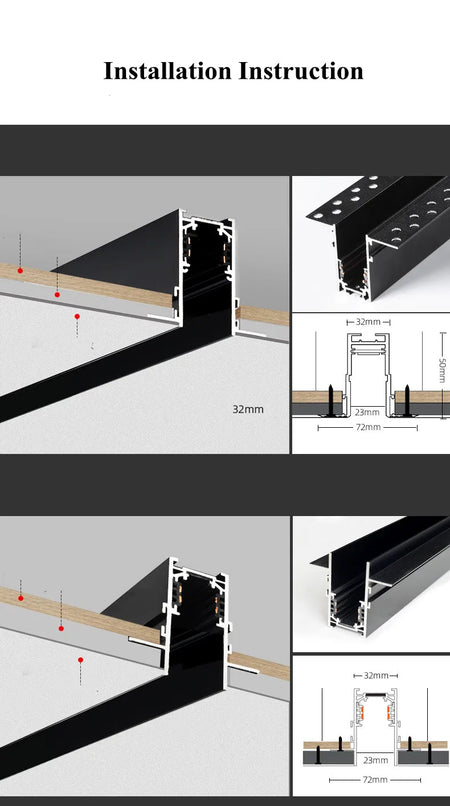 Spotlight - Magnetic Track Light Grille Flood Lamp DC48V Indoor Living SW-36210345 - SWEET-LIGHTS