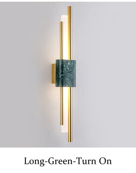 Wall Light - Green Marble Luxury Golden Decor Bedside Lamp Led 8W SW-36210345 - SWEET-LIGHTS