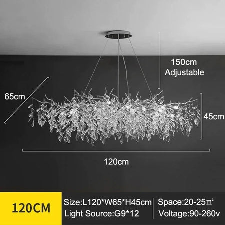 Pendant Light - Modern Luxury Crystal Branches Chandelier LED Fixture SW-36210457 - SWEET-LIGHTS