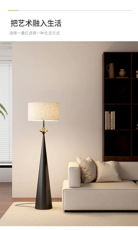 Floor Lamp - Japanese Designer Wabi-sabi Minimalist Cloth Cover Art Stand Lights Living Room Bedroom SW-36210789 - SWEET-LIGHTS