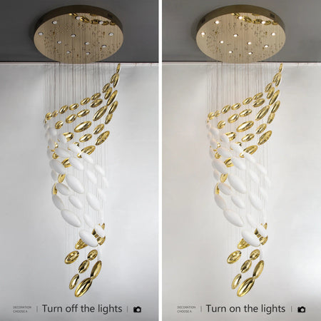 Chandelier - Luxury Lustre Bowl Hanging Chandelier Golden Dragon Egg SW-36210678 - SWEET-LIGHTS