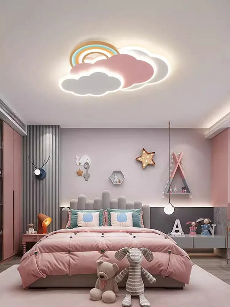 Children Lighting - Rainbow Cloud Ceiling Lights for Pink Girl Bedroom SW-36210348 - SWEET-LIGHTS