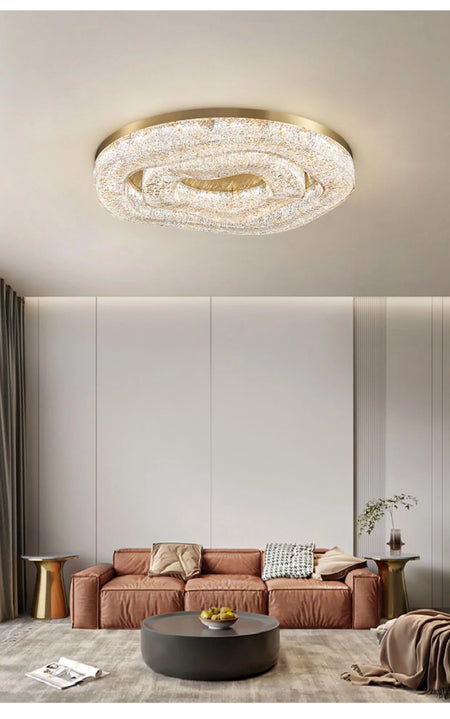 Ceiling Light - AiPaiTe Gold Rounded Copper Chandelier SW-36210579 - SWEET-LIGHTS