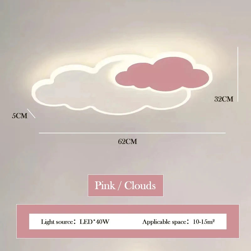 Children Lighting - Creative Cloud Children's Room LED Ceiling Light Modern Bedroom Study Lamp Nordic Designer Fixture SW-36210458 - SWEET-LIGHTS