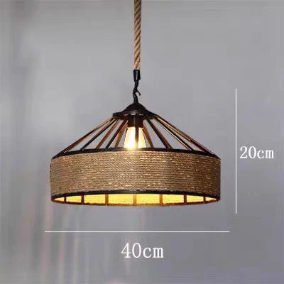 Pendant Light - Vintage Hemp Rope LED Industrial Chandelier SW-36210347 - SWEET-LIGHTS